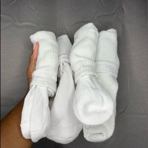 4 Pairs of Mid White Socks